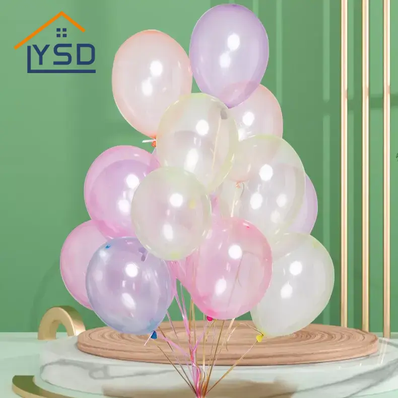 Farverig Crystal Latex Ballon