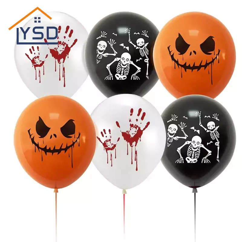 Halloween trykte latex balloner