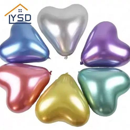 Metal hjerteformet latexbold