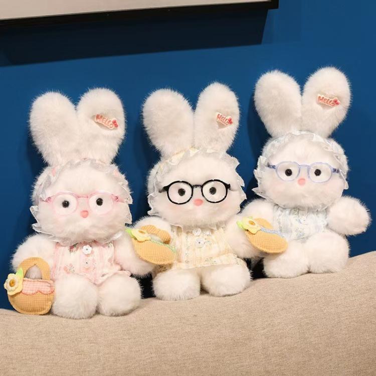 Krystal Velvet Bunny Plys med briller